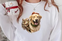 Pets Love Christmas Watercolor Clipart, Christmas PNG Product Image 2