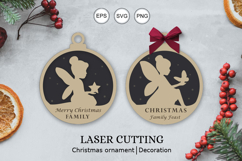Fairy Silhouette ornaments Laser SVG / Christmas ornaments Product Image 1