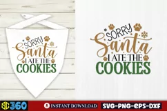 Sorry santa i ate the cookies SVG, Christmas Dog SVG Product Image 2