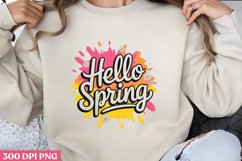 Hello Spring PNG, Hello Spring Sublimation PNG Product Image 2