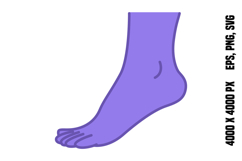Colored Foot Icon Product Image 1