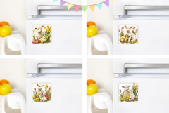 Easter Lamb Fridge Magnet, Flowers Magnet Designs Product Image 2