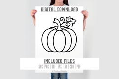 Pumpkin Outline SVG | Fall Thanksgiving Cut Files Cricut Product Image 2