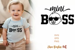 Mini boss svg, Mama and Mini SVG, Mom Life svg, Mother's D Product Image 1