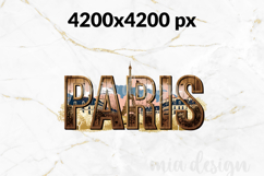 Paris France PNG, Vintage Eiffel Tower Cityscape Sublimation Product Image 2