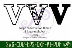 Construction Large V wall Letter 3 layer sign Product Image 2