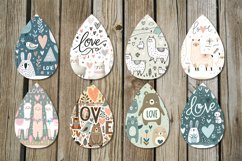 Valentine alpaca &amp; bear | 8 scandi teardrop earring designs Product Image 2