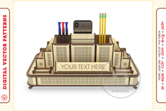 Office Organizer v17 - laser cut file - Glowforge ready SVG Product Image 2
