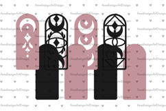 Celestial bookmarks svg, Moon bookmarks Layered papercut Product Image 2