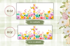 Floral Christian Cross Mug Design, Christian Sublimation Mug Product Image 2