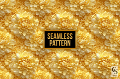 Golden Flower Digital Paper Product Image 2