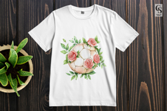 Floral Soccer Ball Art Clipart Sublimation PNG Product Image 2