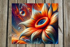 Flowers fantasy| 8 space skinny tumbler Sublimation designs Product Image 2