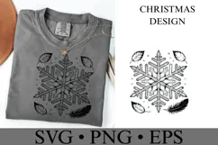 Christmas Snowflake Svg | Christmas svg | Shirt Svg Product Image 1