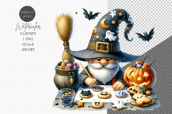 Halloween clipart, Gnome clipart, Autumn clipart Product Image 1