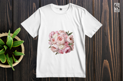 Pink Peony Clipart Sublimation PNG Product Image 2