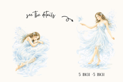 Air Fairy Watercolor Clipart, 24 PNG Product Image 2
