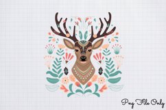 Scandinavian Folk Art Christmas Clipart Bundle PNG Product Image 3