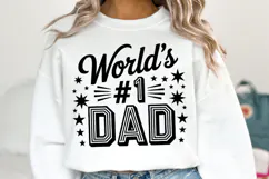 World's #1 Dad Svg | Svg Cut File | Shirt Svg Product Image 1