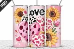 Lovely Hearts Tumbler Design | Valentine's Day Tumbler Wrap Product Image 3