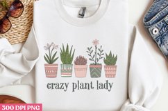 Crazy plant lady PNG, Gardening Sublimation PNG Product Image 3