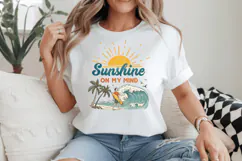 Sunshine on my mind PNG, Retro Beach PNG Sublimation Design Product Image 2