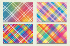 Rainbow Plaid Cutting Boards sublimation Design Product Image 2