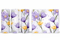 Crocus Flowers Tumbler Design. Spring Flowers Tumbler Wrap Product Image 2