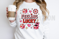 Retro Valentine Feeling Lucky PNG Design Product Image 2