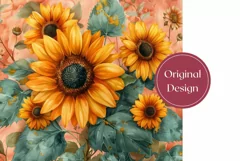 Sunflowers Tumbler Sublimation, Cute Flowers Tumbler Wrap Product Image 2