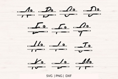 Billiards Split Monogram SVG Bundle AZ | Pool Cue 8 Ball Product Image 2