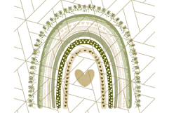 Boho Rainbow PNG Clipart, Earthy Arches &amp; Minimal Shapes Product Image 2