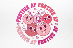 Retro Pink Christmas SVG Product Image 2