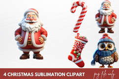 3D Christmas Sublimation Clipart Product Image 1