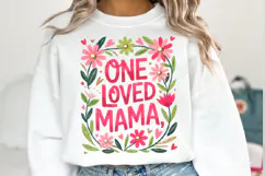 One loved Mama Svg Design | Svg Files for Cricut | Shirt Svg Product Image 1