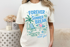 Forever On Summer Break PNG, Preppy Summer Sublimation Product Image 2