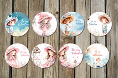 Be my valentine | 8 Sublimation round earring designs Product Image 2