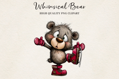 Whimsical Bear Clipart | Cute Hand-Drawn Bear Illustration Product Image 1