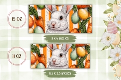 Easter Bunny Mug Design, Cartoon Carrot Mug Sublimation Product Image 2