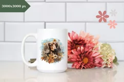 Watercolor Dachshund Dog Illustration, Dog Sublimation PNG Product Image 3