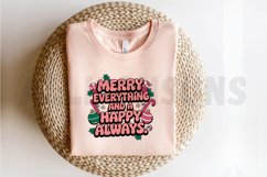 Merry Everything and a happy Always Sublimation PNG Design Product Image 2