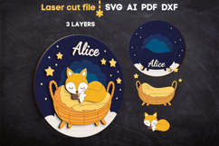 Baby Name Sign Bundle SVG laser cut files for Glowforge Product Image 2