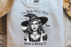 Vintage Halloween Witch, I'm made out of glitter wine & Product Image 2