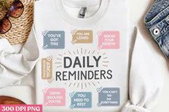 Daily Reminder PNG, Daily Reminder Sublimation PNG Product Image 3