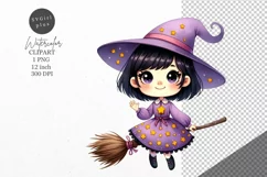 Halloween clipart, Witch clipart, Kids Halloween Product Image 1