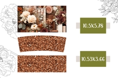 Boho Flowers Tumbler Design, Wedding 40 Oz Tumbler Wrap Product Image 2