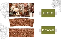 Boho Flowers Tumbler Design, Wedding 40 Oz Tumbler Wrap Product Image 2