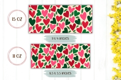 Colorful Hearts Coffee Mug Wrap, Love Heart Mug Print Product Image 2