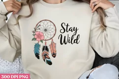 Stay Wild PNG, Dreamcatcher Sublimation PNG Product Image 1