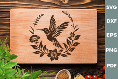 Hummingbird Design, Cutting board, Laser cut, Cricut svg Product Image 1